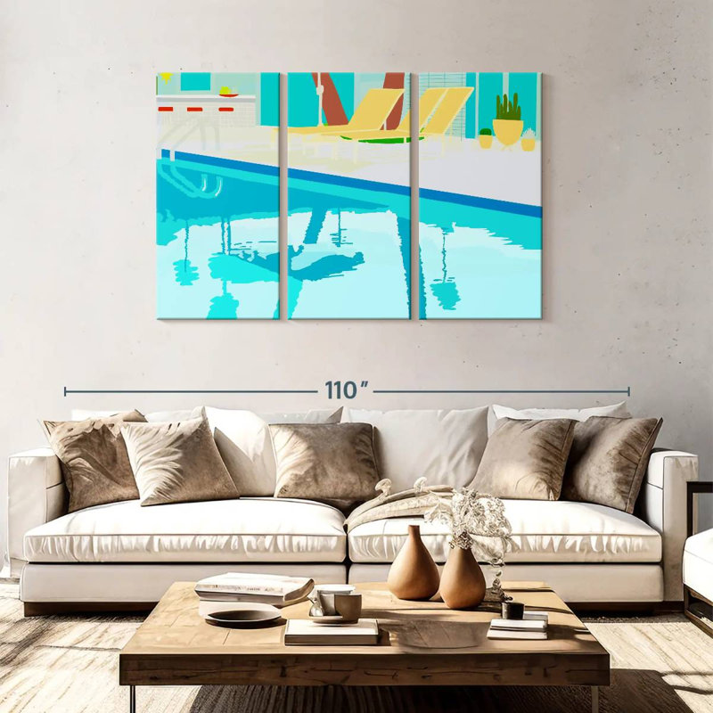 Lilie Poolside, 48" H x 74" W