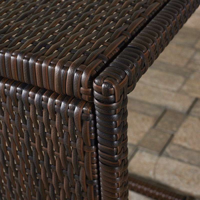 Haubert Rectangular Wicker/Rattan Outdoor Side Table