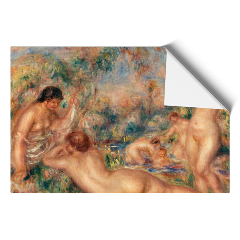 Bathers by Pierre-Auguste Renoir - Unframed Painting on MDF, 42cm H x 59cm W x 0.1cm D