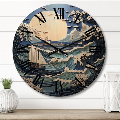 Horloge murale en bois massif Vilio