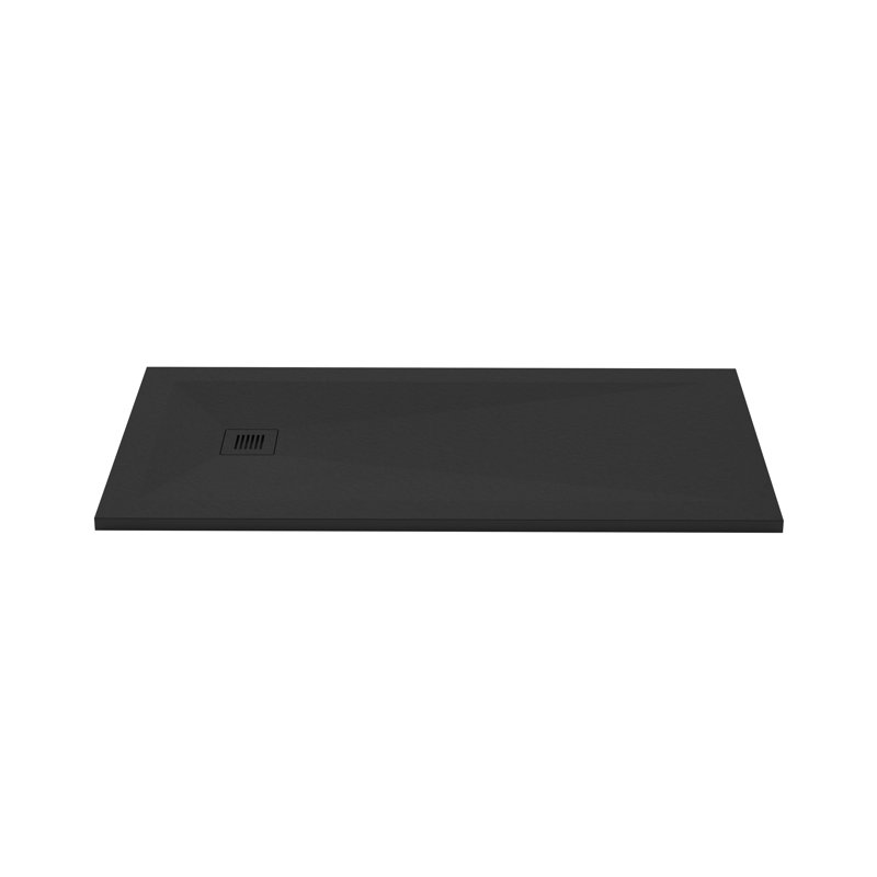 Feel 60'' W 30'' D Rectangular Shower Base, Slate Black