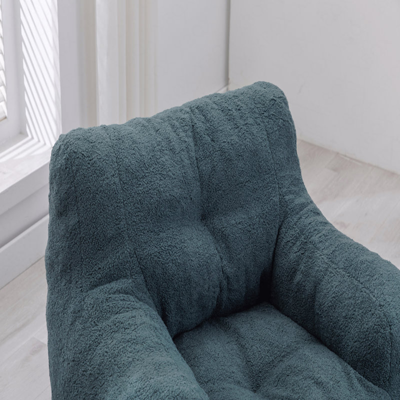 Fauteuil à billes Soft, Ours en peluche vert