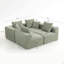 Canapé modulaire modulaire, mousse complète-207477956