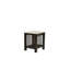 Table de bout moderne et contemporaine avec plateau en faux marbre et pieds en noyer antique avec tablette de rangement et table d'appoint