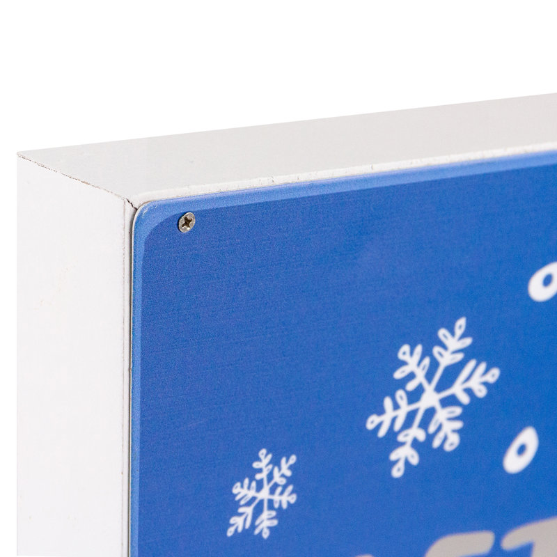 Plaque de Noël carrée 12 "Let it Snow"