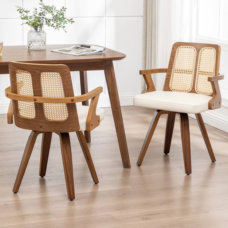 Chaises de salle à manger rembourrées Modern, Beige