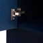 Armoire réglable à rayures bleu marine - pour bureau, entrée, salon moderne à 4 portes avec intérieur, pour l'entrée,