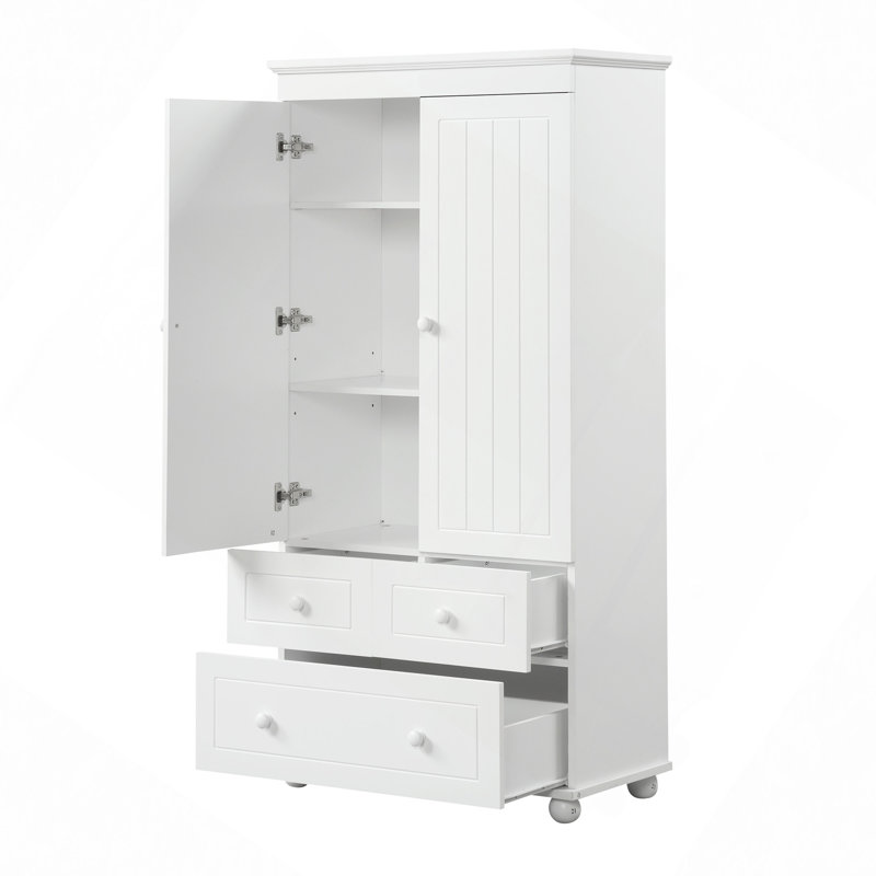 Armoire de salle de bain, armoire de rangement haute avec trois tiroirs pour salle de bain / bureau