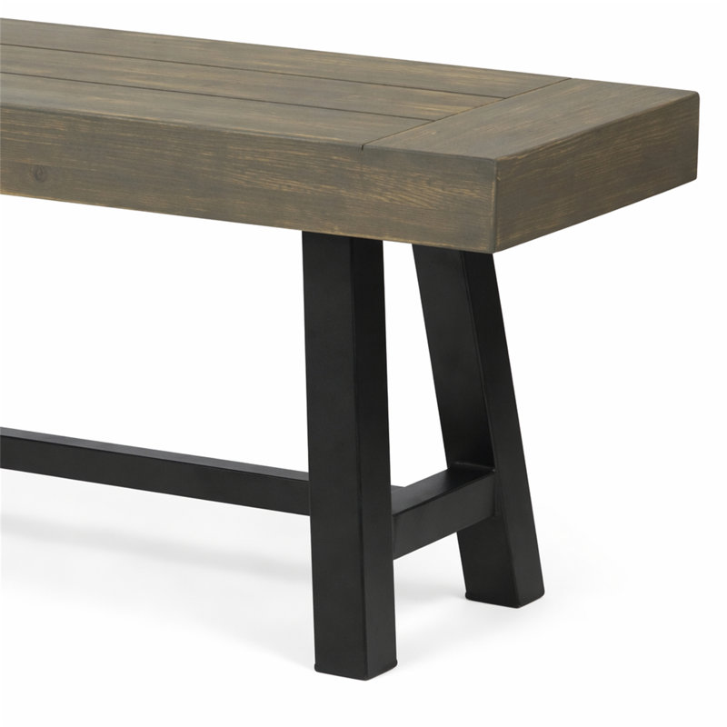 Banc de patio extérieur en bois d'acacia
