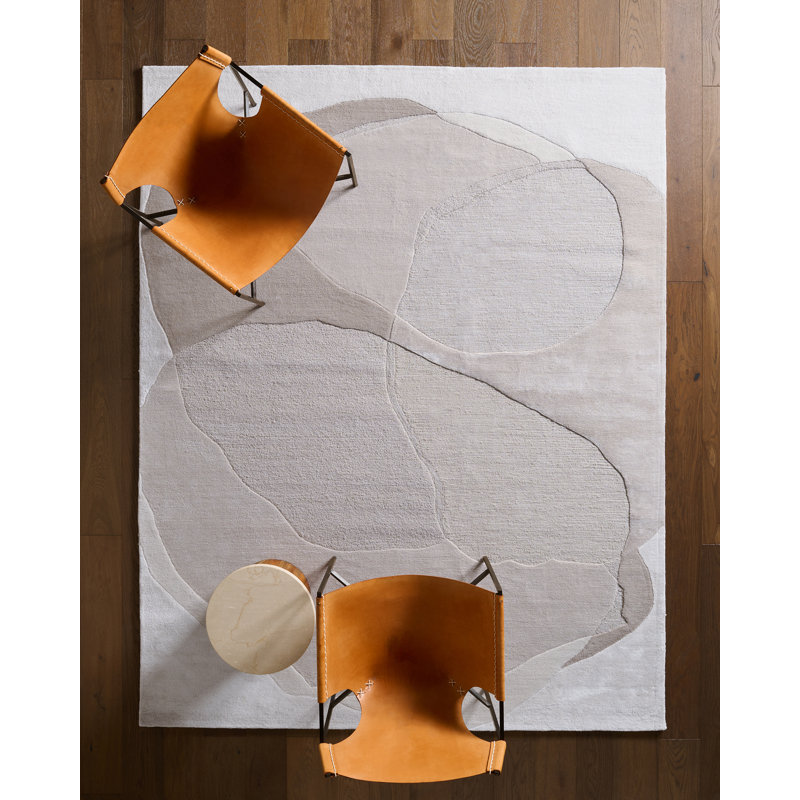 Jaipur Living Elior LYD02 Tufted Abstract Ivory/Tan Area Rug (10'X14'), Rectangle 6' x 9'