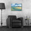 «Umbrella Beachscape - Orange and Red» par Paul Brent, art mural en verre acrylique-1698150367