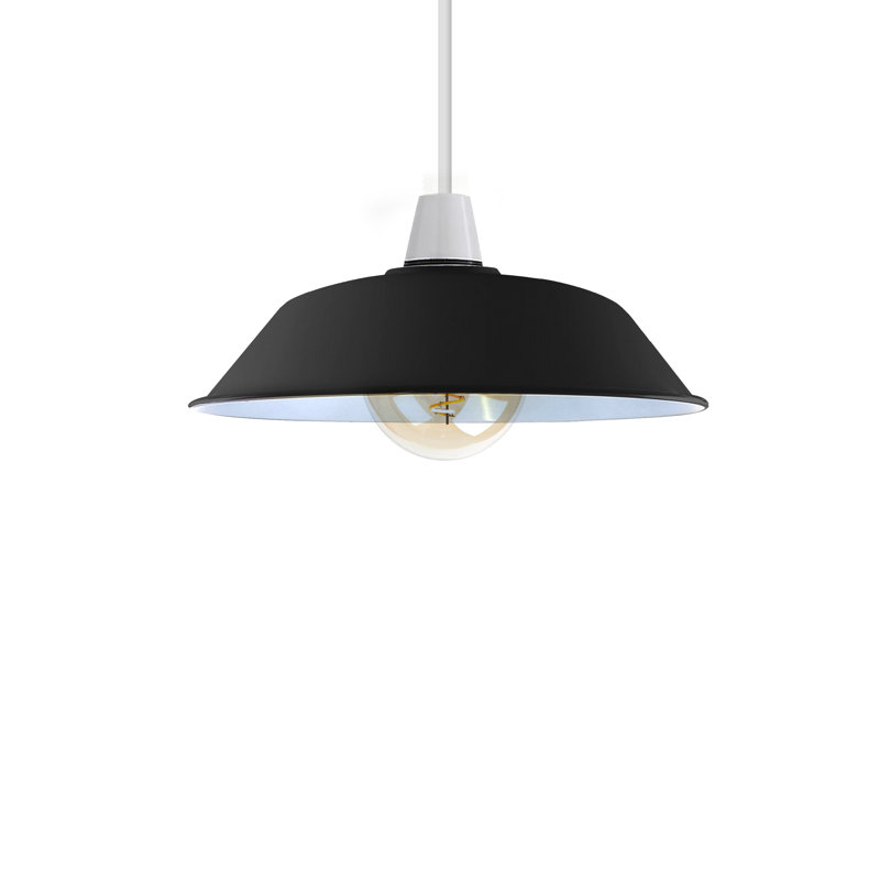 10 cm H Bowl Lamp Shade ( Uno ), Black/White