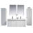 Artesian 48 " W Wall Mounted Wall Mounted 1 Single Double Vanity Bathroom Vanity With Ceramic Top with Mirror