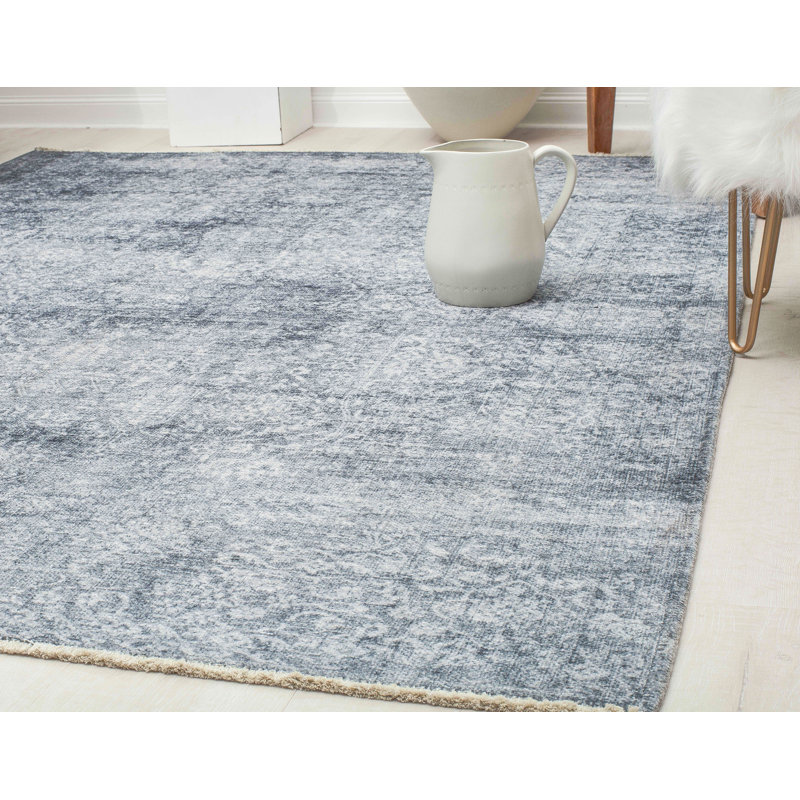 Tapis rétro à motif de chutes d'Iggi, Rectangle 5 pi 3 po x 7 pi