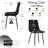 Velvet Dining Chairs Set of 4, Black