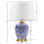 Lampe de table bleue en céramique