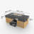 47.2 Inch Outdoor Propane Fire Pit Table With Storage Drawer