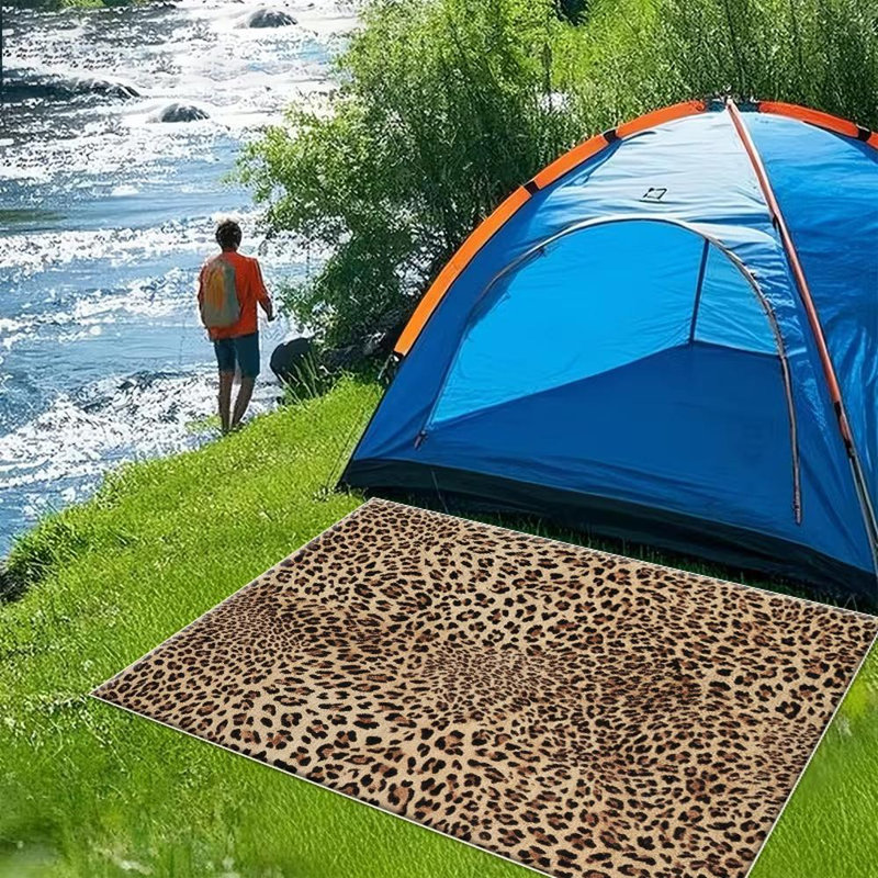 Leopard Print Area Rug, Soft And Lightweight, Suitable For All Seasons, Easy To Maintain And Easy To Clean, Machine Washable Carpet Floor Mat, Suitable For Living Room, Bedroom, Dining Room, Hallway, Balcony, Room Decor, Home Decor, Outdoor Decor