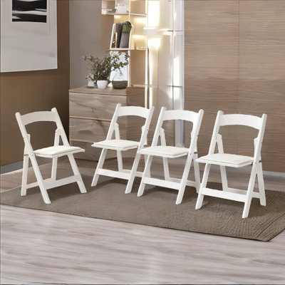 4pcs Upholstered Folding Chair