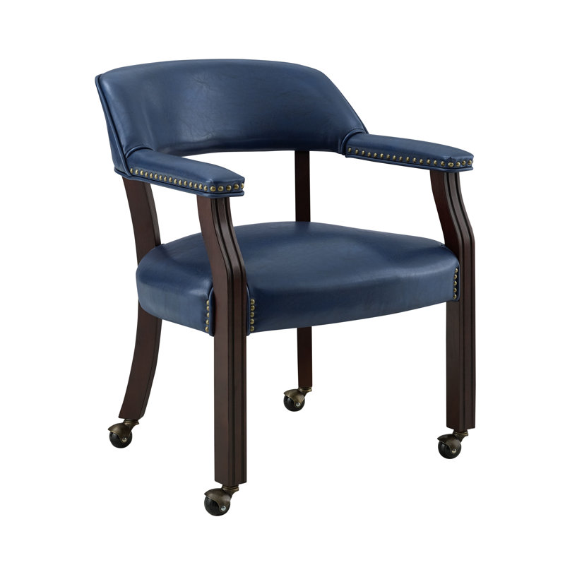 Alandria 18'' H Upholstered Side Chair, Navy
