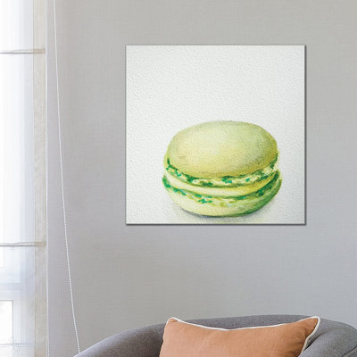 Lime Macaron by Jennifer Redstreake - Wrapped Canvas Painting