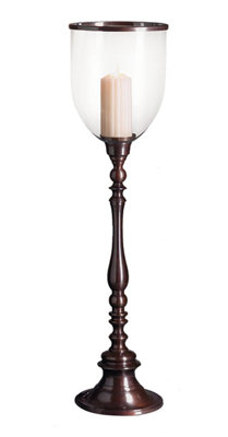 Base d’ouragan en laiton/verre base step
