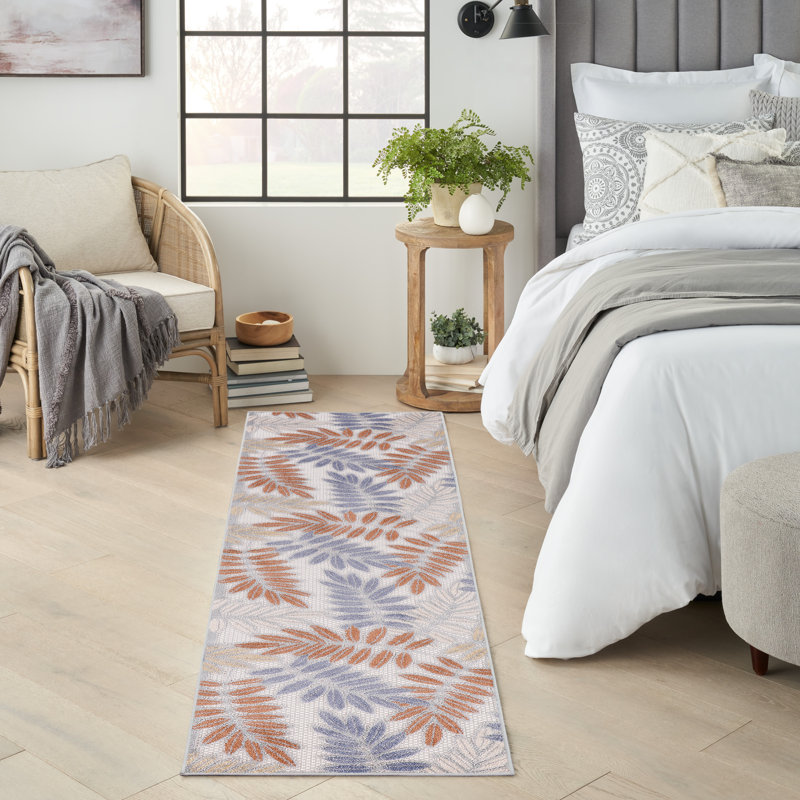 Ressie Floral Indoor/Outdoor Area Rug, Runner 2' x 6'
