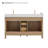 Lala 60" Double Bathroom Vanity with Grain White Engineered Stone Countertop without Mirror-658382847