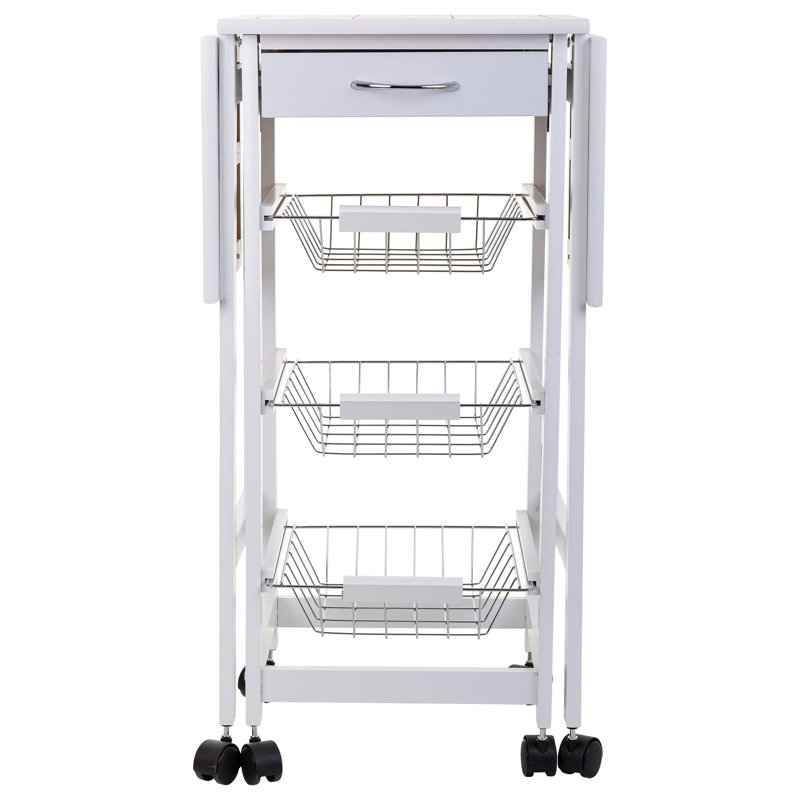 Laquia Wood Kitchen Cart