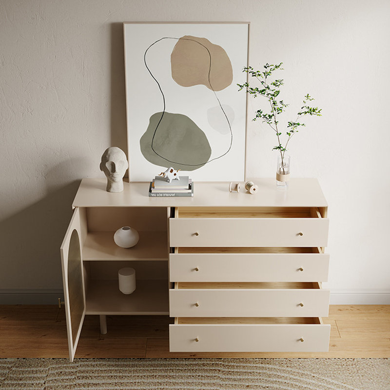 Buffets de style crème français avec rangement, H 35,43 po x l 47,24 po x P 15,75 po