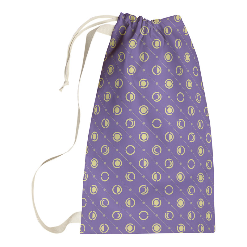 Sac à linge Moon Phases, H 29 po x l 18 po x P 1,5 po, Mauve/jaune