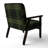 'Fetullah Green And Orange Checked Tartan - Upholstered Patterned Accent Arm Chair-690496931-690496928
