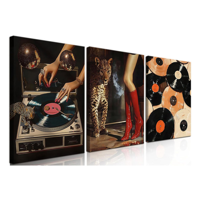 3 Piece Wrapped Canvas Print, 40cm H x 30cm W