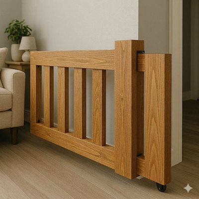 Barrière coulissante en bois pour animaux de compagnie 40 po