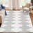 5x7 Washable Diamond Stripes Rug, Non-Slip Soft Carpet for Living Room, Bedroom, Nursery, Office, Black & White-465055220