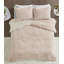 Ensemble d'édredon réversible en fausse fourrure Forvis Blush-445938945