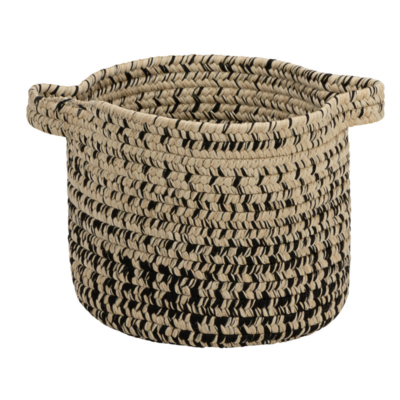 Panier en plastique Monet, H 14 po x l 14 po x P 15 po, Sable / Noir