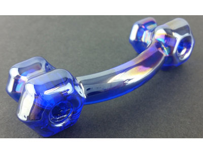 (5 Pack) 3 inch Carnival Glass Pull Cobalt Blue