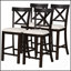 Ensemble de salle à manger à hauteur de comptoir 6 pièces avec table, tablette, 4 chaises et banc pour les salles à manger modernes-1340198899-1340198896