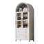 Grand garde-manger arqué de 71 po avec portes en verre, armoire de rangement style campagne moderne avec 2 grands tiroirs et tablettes réglables, blanc / noir-548056406