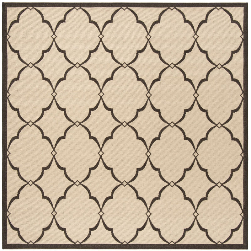 Croker Performance Geometric Indoor/Outdoor Area Rug, Square 6'7"