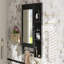Armoire de rangement murale pour salle de bain, armoires à pharmacie avec grande porte miroir, tablettes réglables et trois niveaux de rangement ouverts (meuble-lavabo non inclus)-1801698484