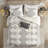 Luxurious Bedding Sets Polyester Design Black Ivory King