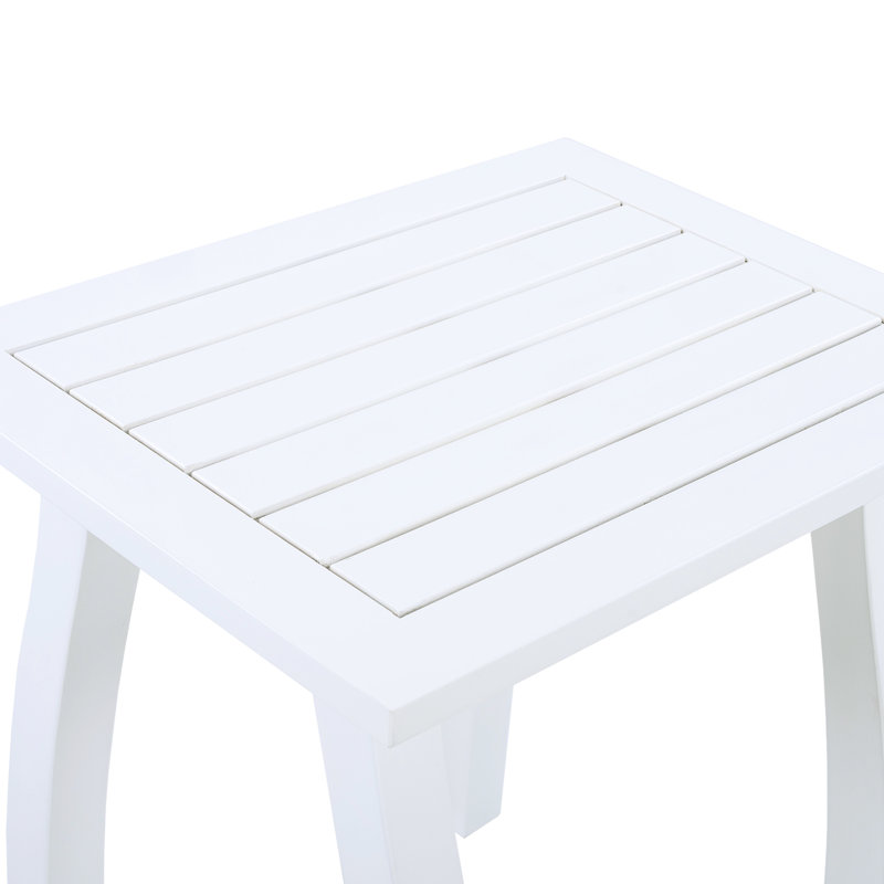Weather - Table d'appoint en bois d'unité centrale blanche de 15 po de largeur, stable pour une utilisation quotidienne, essentiels fonctionnels