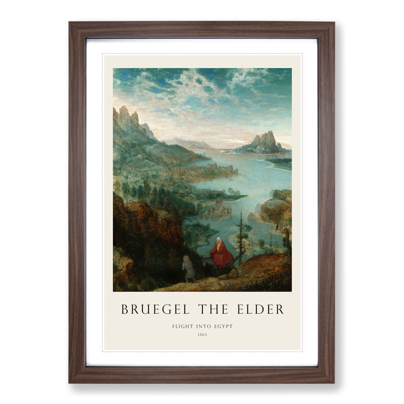 Flight To Egypt by Pieter Bruegel The Elder - Single Picture Frame Print, 36cm H x 27cm W x 2cm D, Walnut Framed