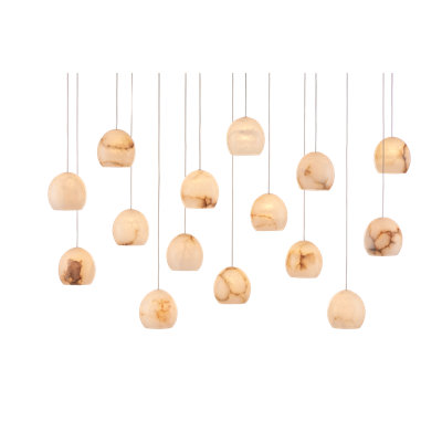 Lazio 15 - Light Brass Cluster Pendant