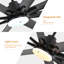 Ventilateur de plafond intelligent 66 po avec lumière DEL à intensité variable Bladehoneybee, moteur à courant continu réversible et télécommande-110330181