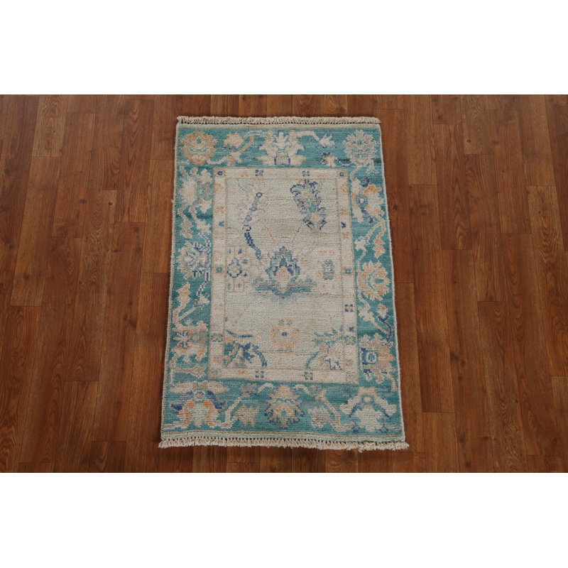Tapis unique en laine noué à la main gris nouvel âge 1 pi 11 po x 2 pi 11 po Roz
