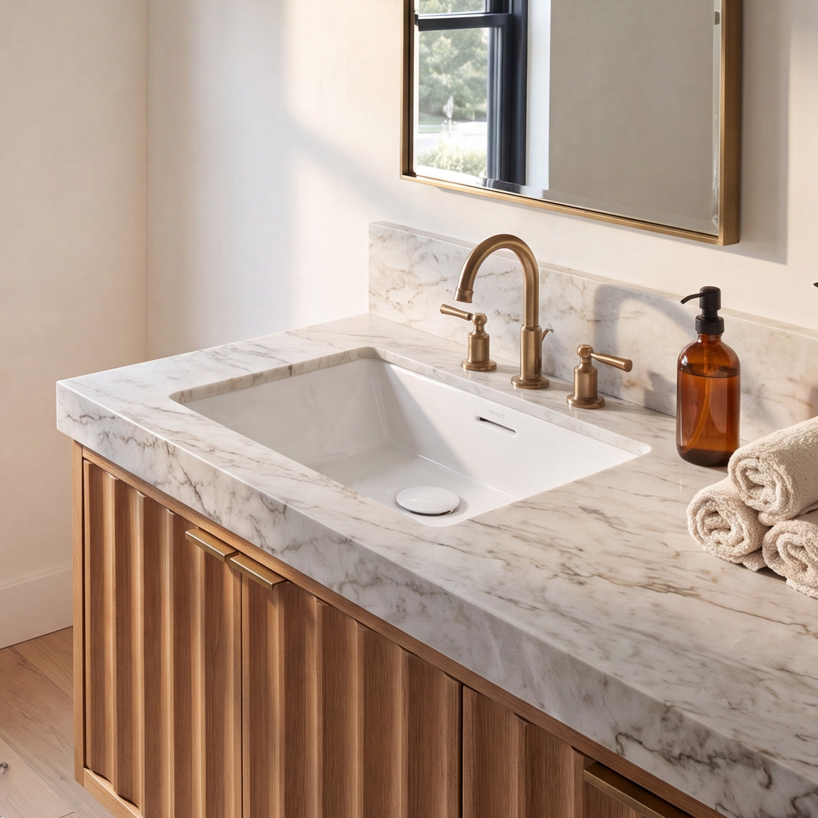 Brazn Square Undermount Bathroom Sink
