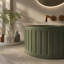 Lavabo de salle de bain ovale moderne en béton vert foncé 23,6 po